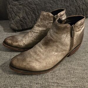 Liberty Black Leather Ankle Boots - Brown